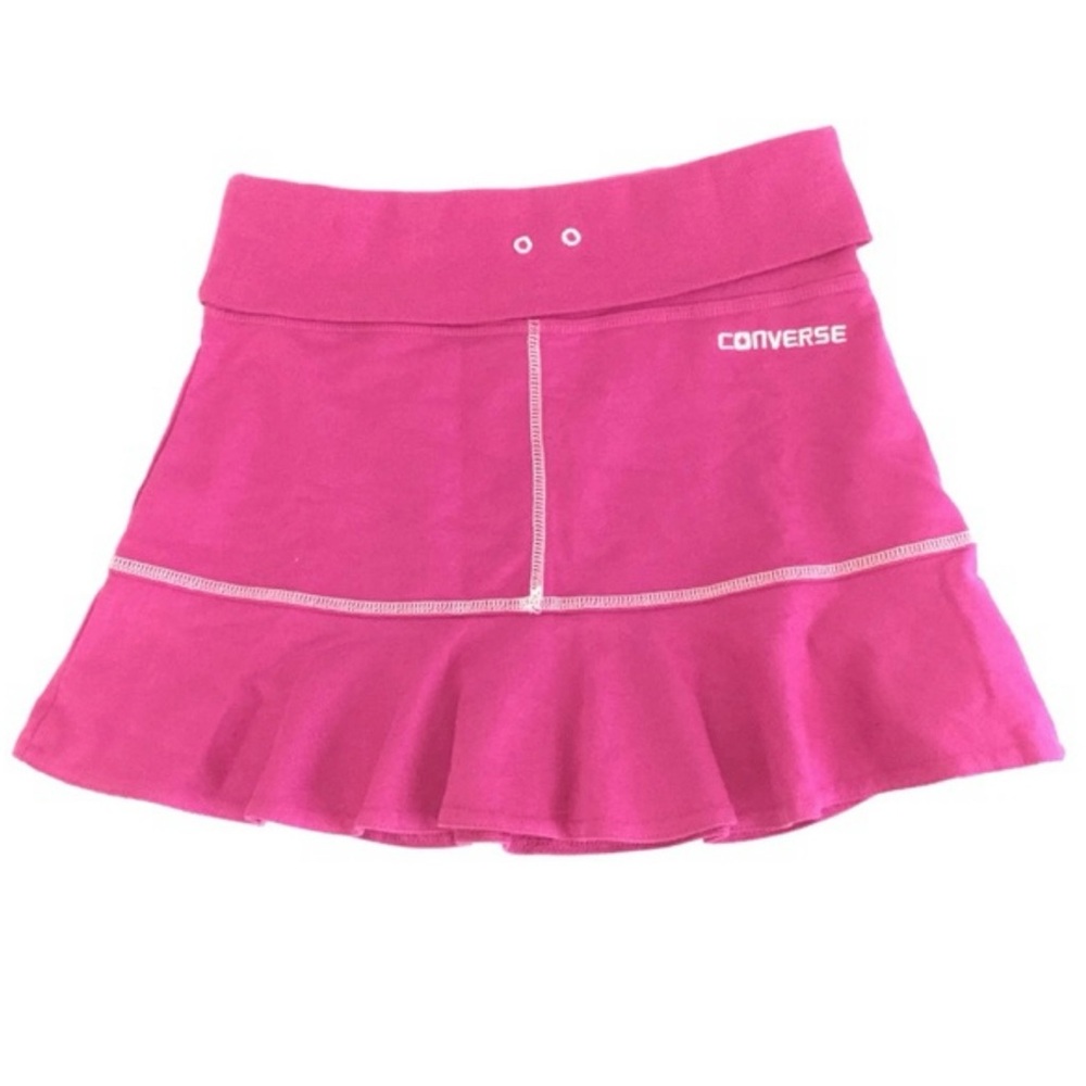 Girl’s Converse Pink Skater Mini Skirt with Ruffled Design